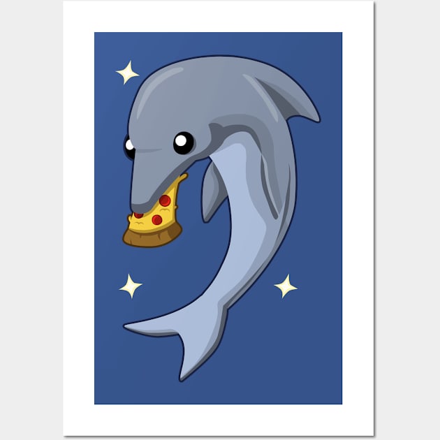 Dolphin & Pizza Wall Art by Odedil87